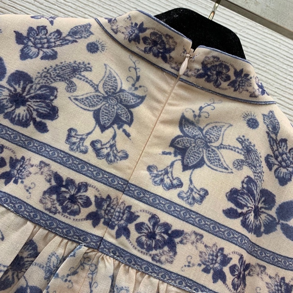 Zimmermann Beige Dress with Blue Floral Embroidery - Picture 7 of 9